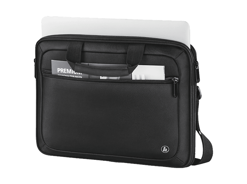 HAMA Nizza 15.6 Zoll Notebooktasche Aktentasche für Universal Polyester, Schwarz
