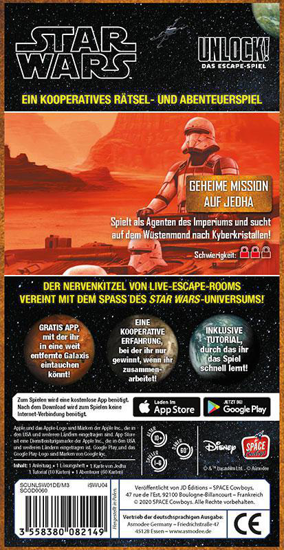 SPACE COWBOYS Unlock! Star Wars - Geheime Mehrfarbig auf Mission Gesellschaftsspiel Jedha