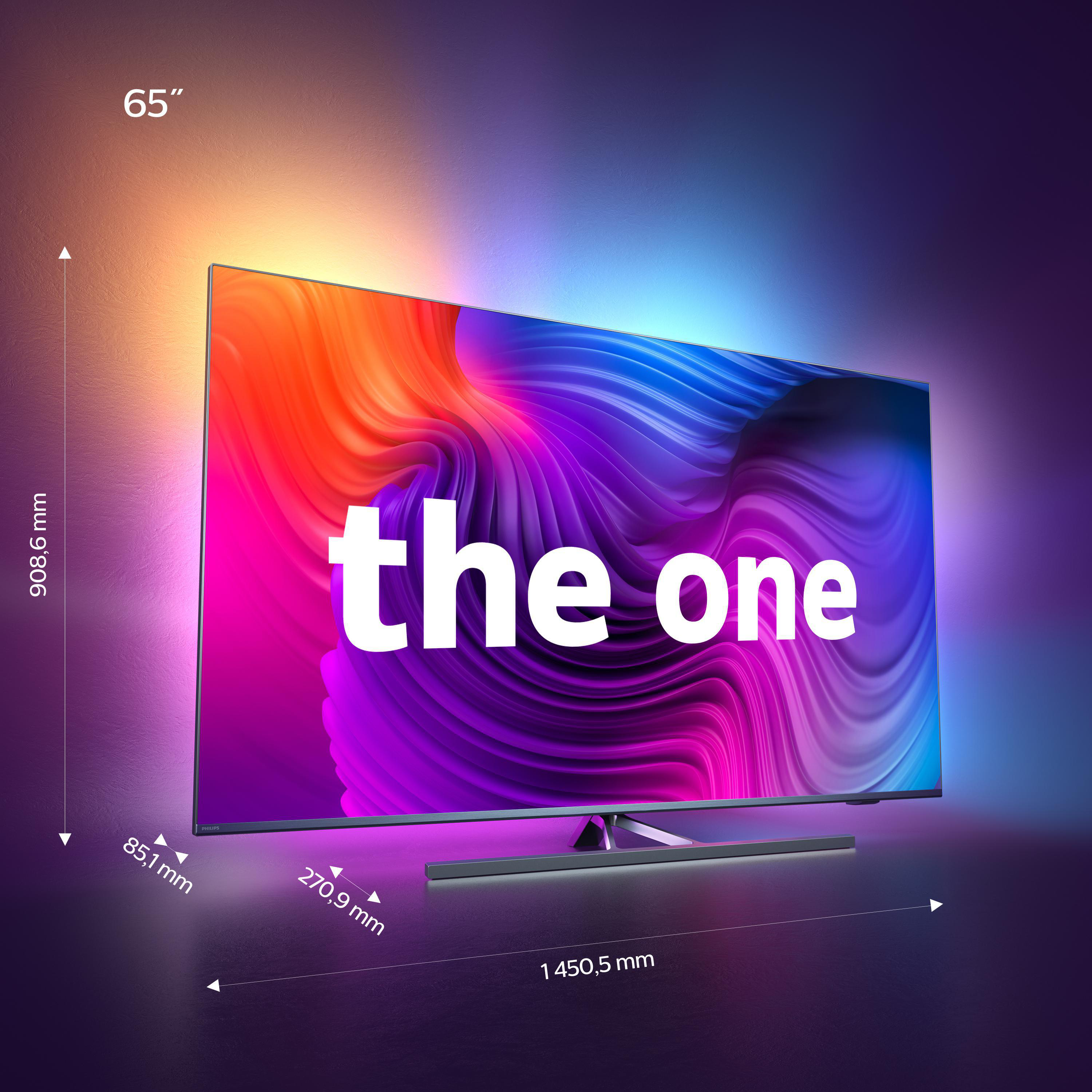 PHILIPS 65PUS8546/12 LED TV (Flat, 65 Zoll / 164 cm, UHD 4K, SMART TV, Ambilight, Android TV™ 10 (Q))