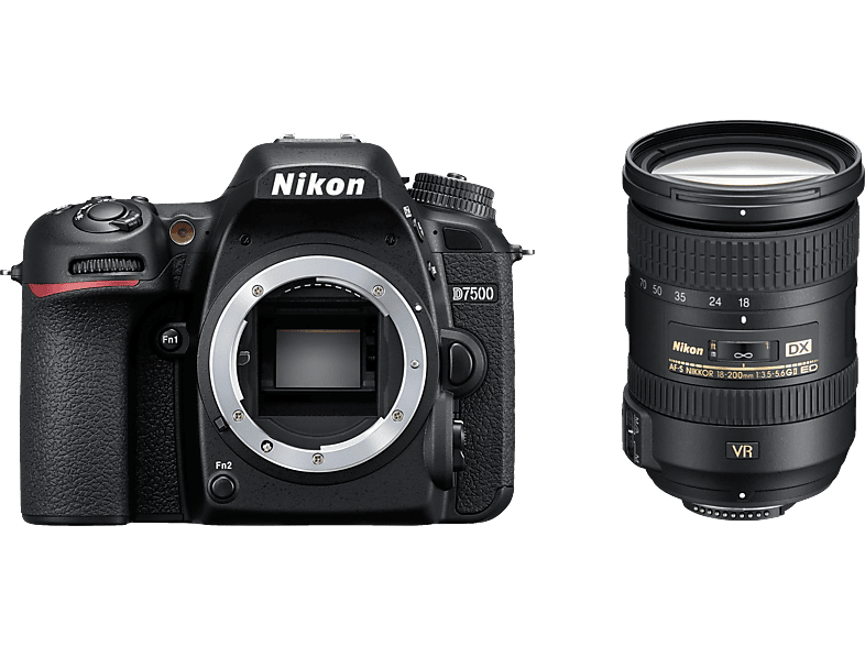 NIKON D7500 Kit Spiegelreflexkamera, 20,9 Megapixel, 18-200 mm Objektiv ...