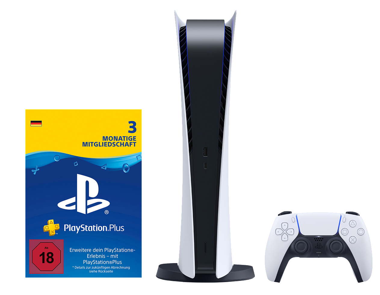 SONY PS5 Digital + PS Plus 90 Tage Mitgliedschaft