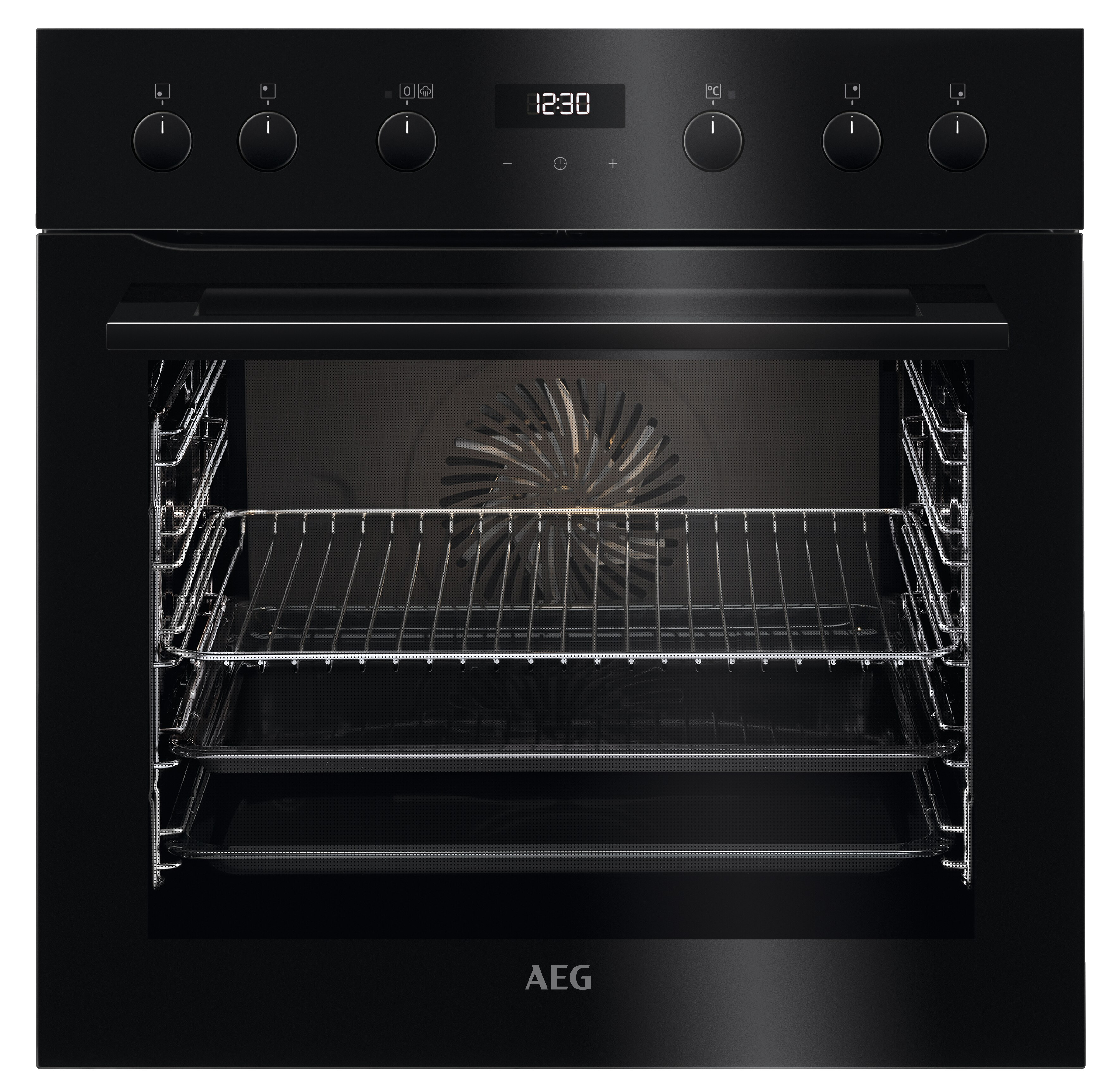 AEG KOMB4030IB Serie 6000 mit SteamBake Feuchtigkeitszugabe (mit katalytischer Rückwand), Einbauherdset (Induktionskochfeld, A+, 71 l)