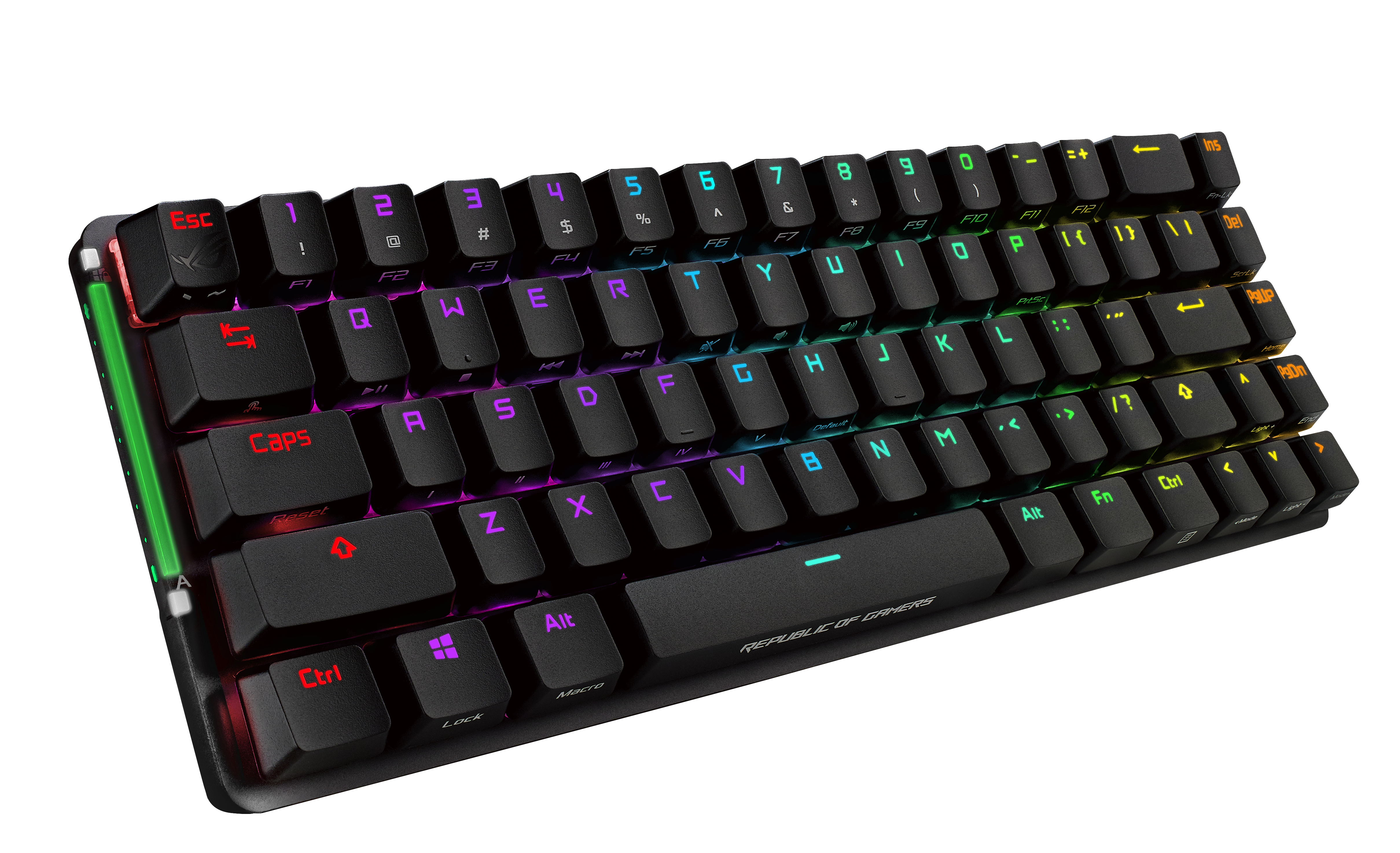 ASUS ROG Falchion, Gaming Tastatur, Mechanisch, Cherry MX Red, Kabellos und Kabelgebunden, Schwarz