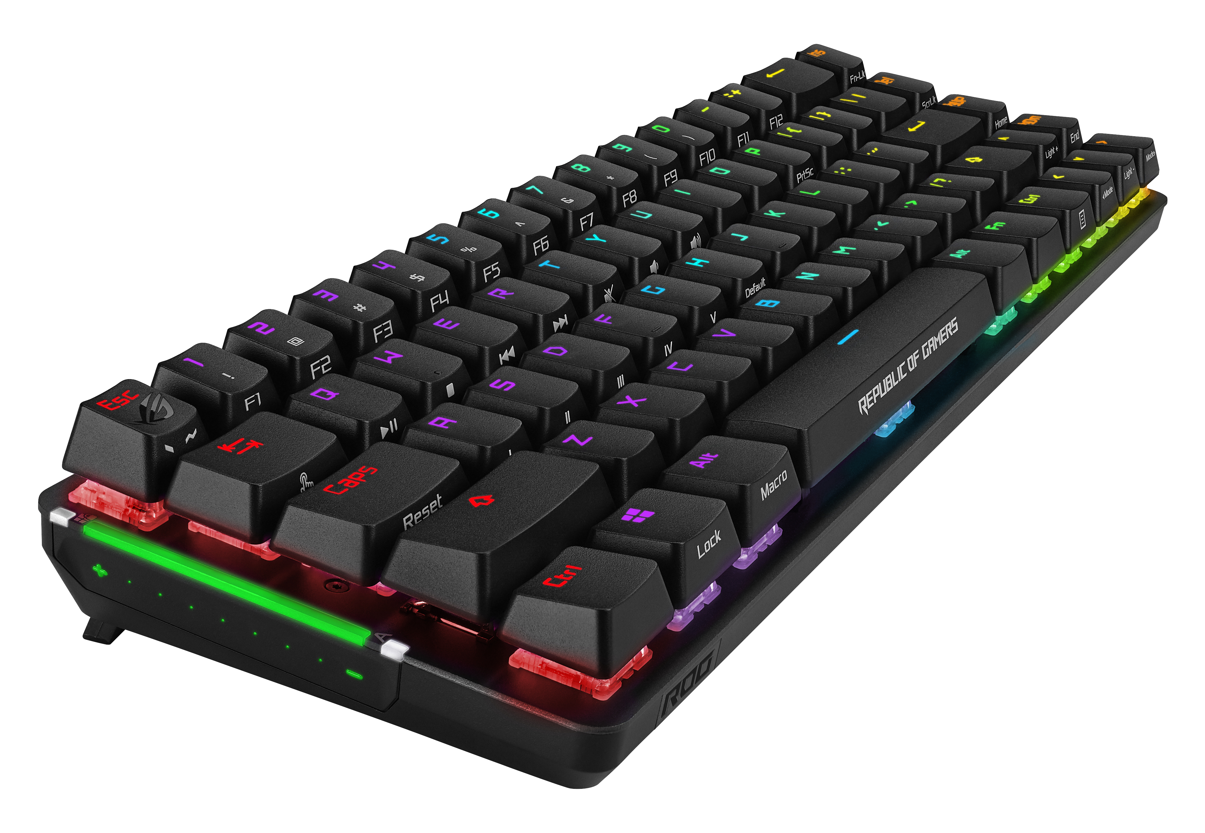 ASUS ROG Falchion, Gaming Tastatur, Mechanisch, Cherry MX Red, Kabellos und Kabelgebunden, Schwarz