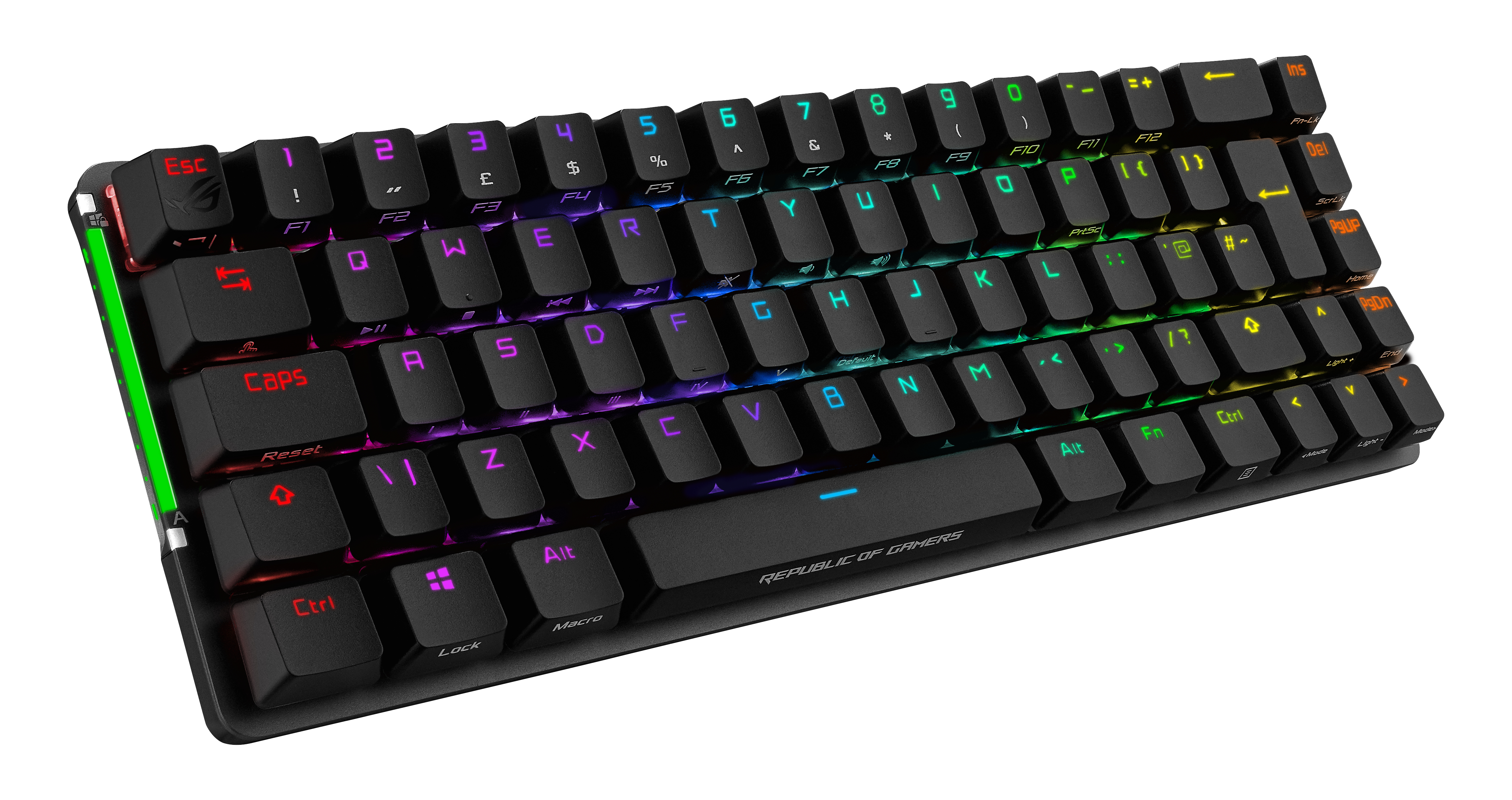 ASUS ROG Falchion, Gaming Tastatur, Mechanisch, Cherry MX Red, Kabellos und Kabelgebunden, Schwarz