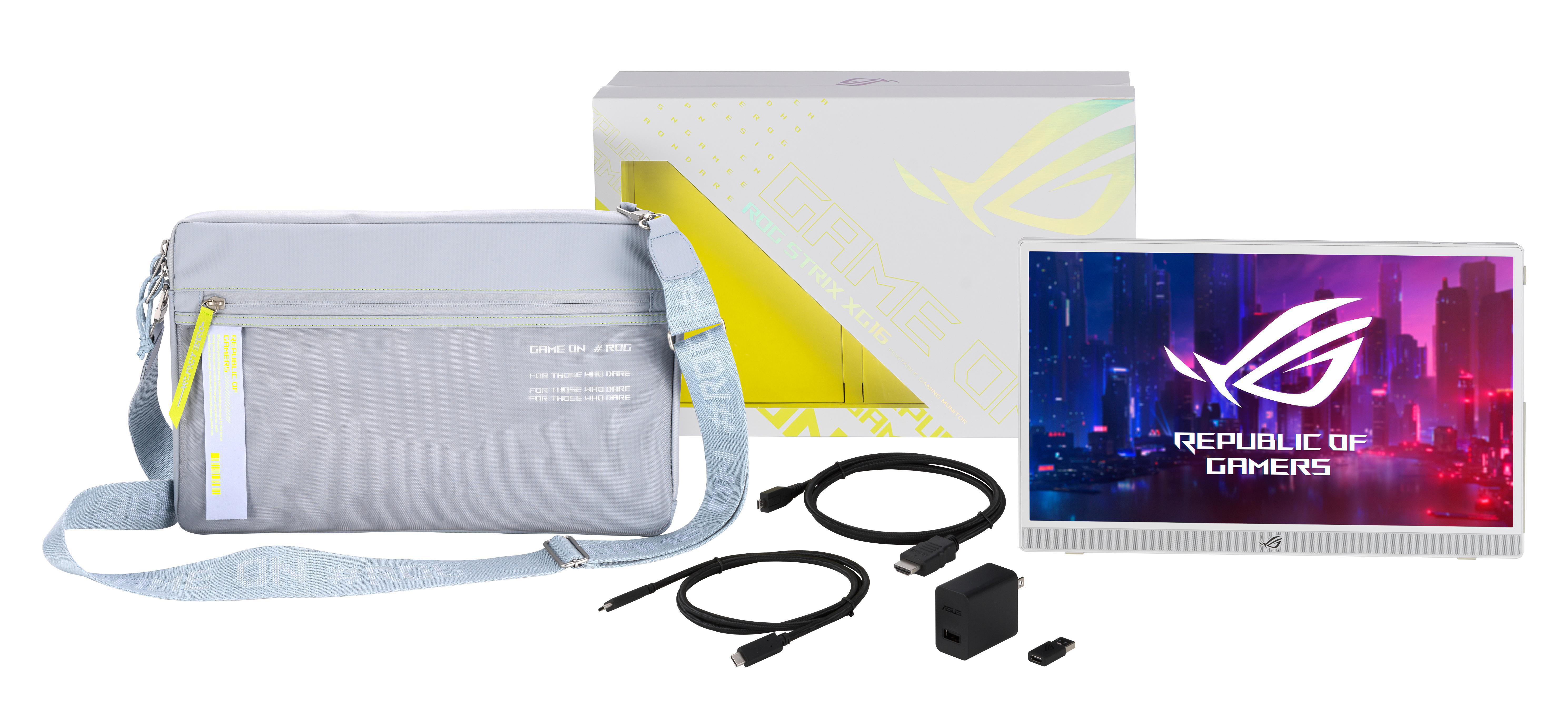 ASUS XG16AHPE-W WEISS 15,6 Zoll  Full-HD  Gaming Monitor  3 ms Reaktionszeit  