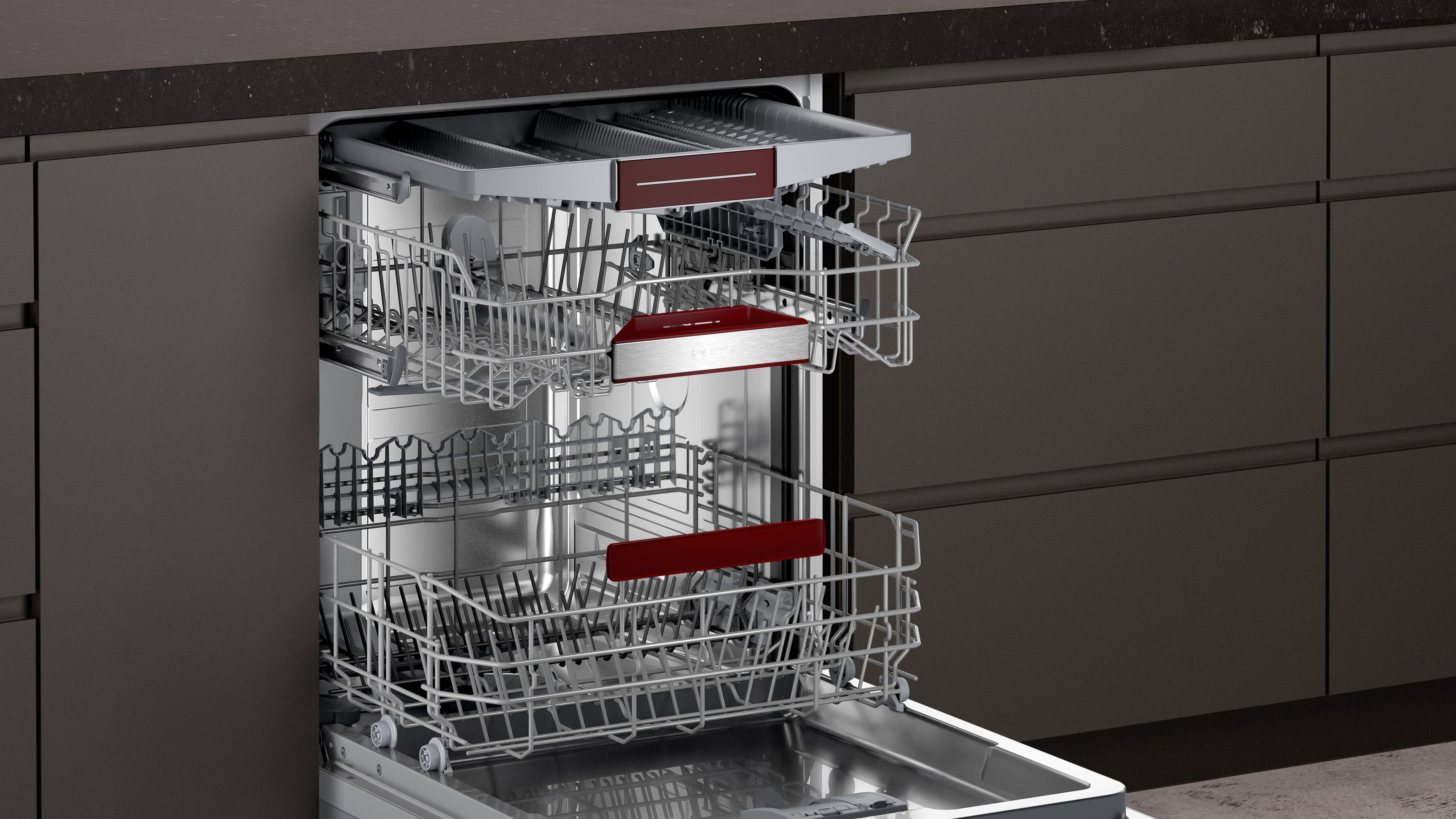 NEFF S155HCX29E beépíthető mosogatógép, Home Connect, AquaStop, TimeLight, evőeszköztartó fiók