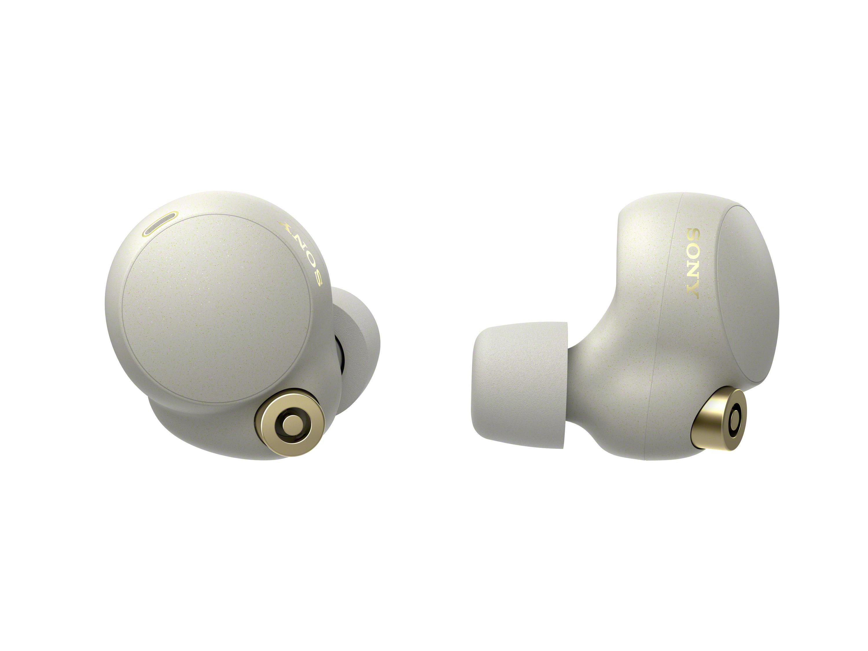 SONY WF-1000XM4, Earbuds, Ladeetui, In-ear Silber Bluetooth Kopfhörer