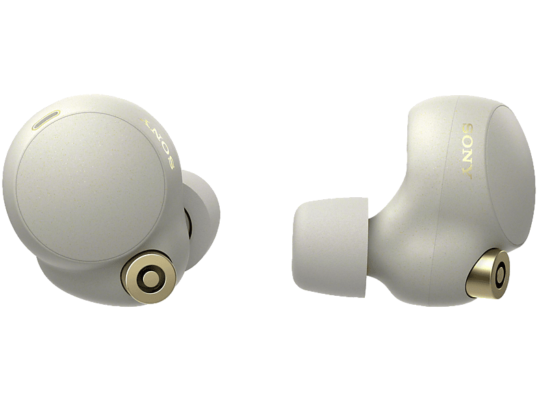 SONY WF-1000XM4, Earbuds, Kopfhörer Ladeetui, Bluetooth Silber In-ear