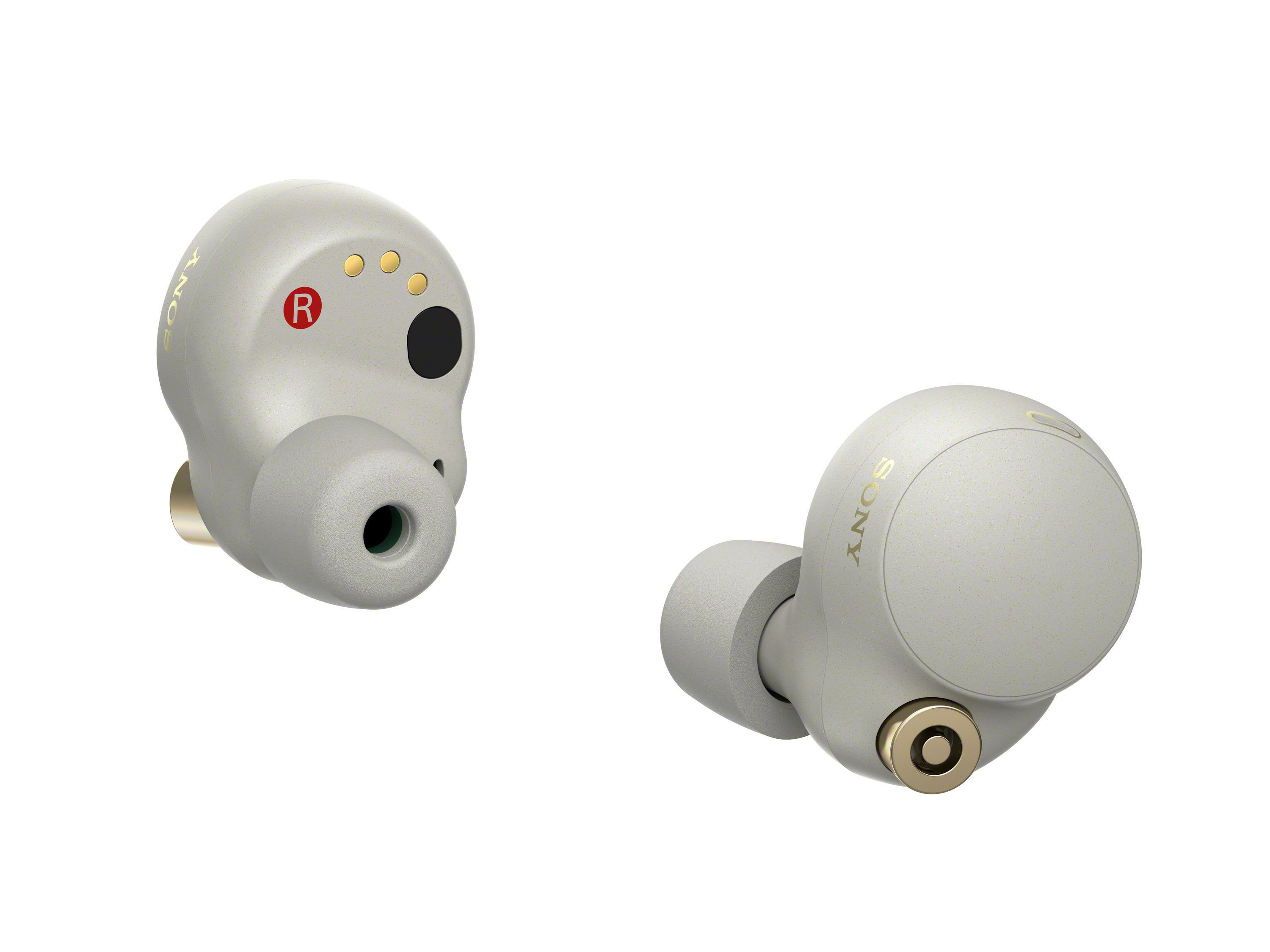 SONY WF-1000XM4, Earbuds, Ladeetui, Bluetooth In-ear Silber Kopfhörer
