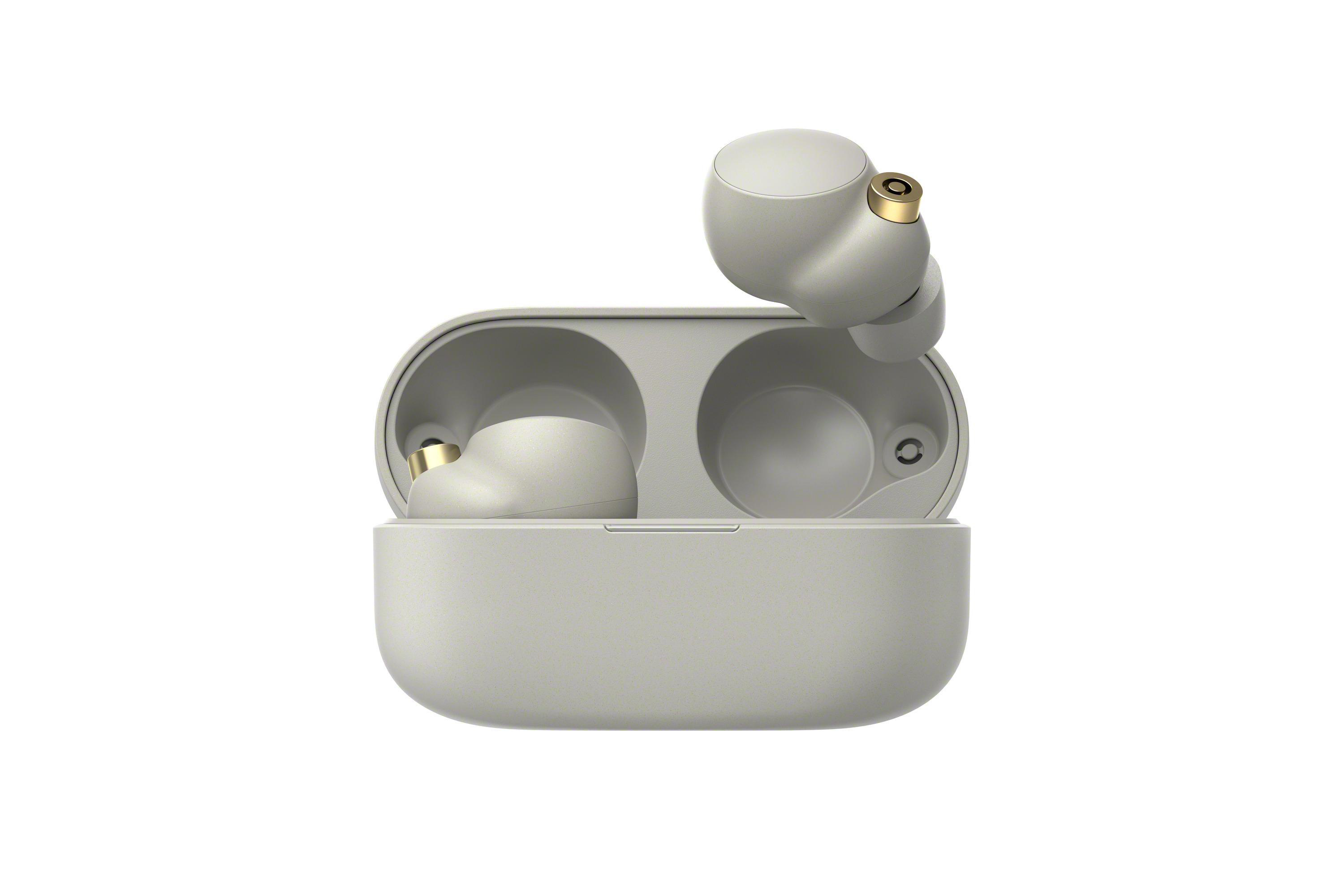 SONY WF-1000XM4, Earbuds, Ladeetui, Silber Bluetooth In-ear Kopfhörer