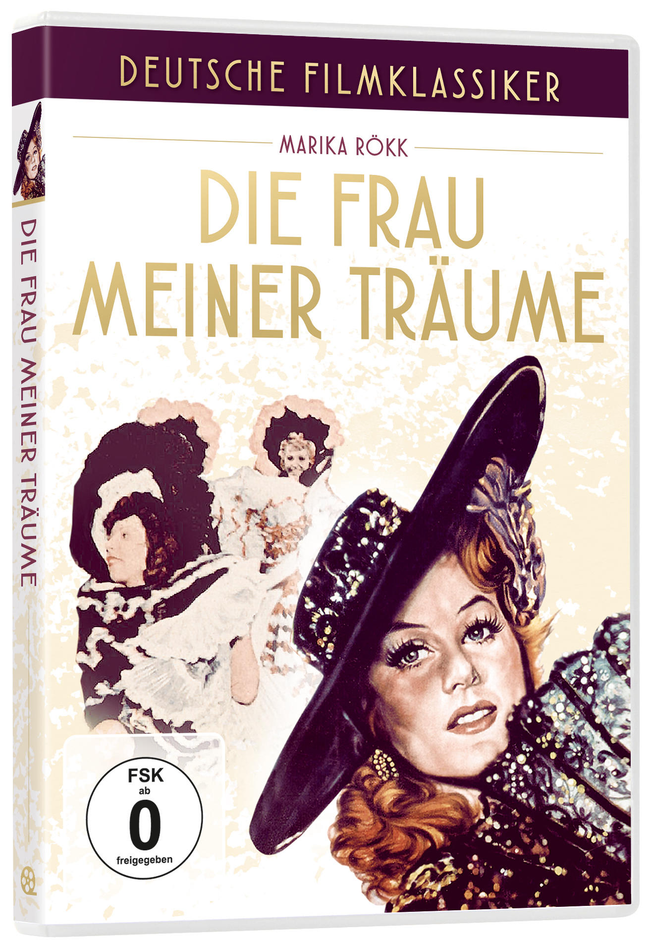 DVD-Cover eines deutschen Films, mit einer Frau mit Hut und Text auf Deutsch.