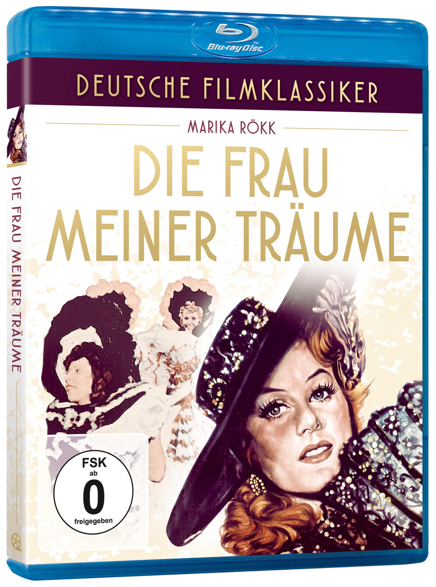 DVD-Hülle mit einer Frau mit Hut auf dem Cover, deutscher Text und Blu-ray Disc-Logo.