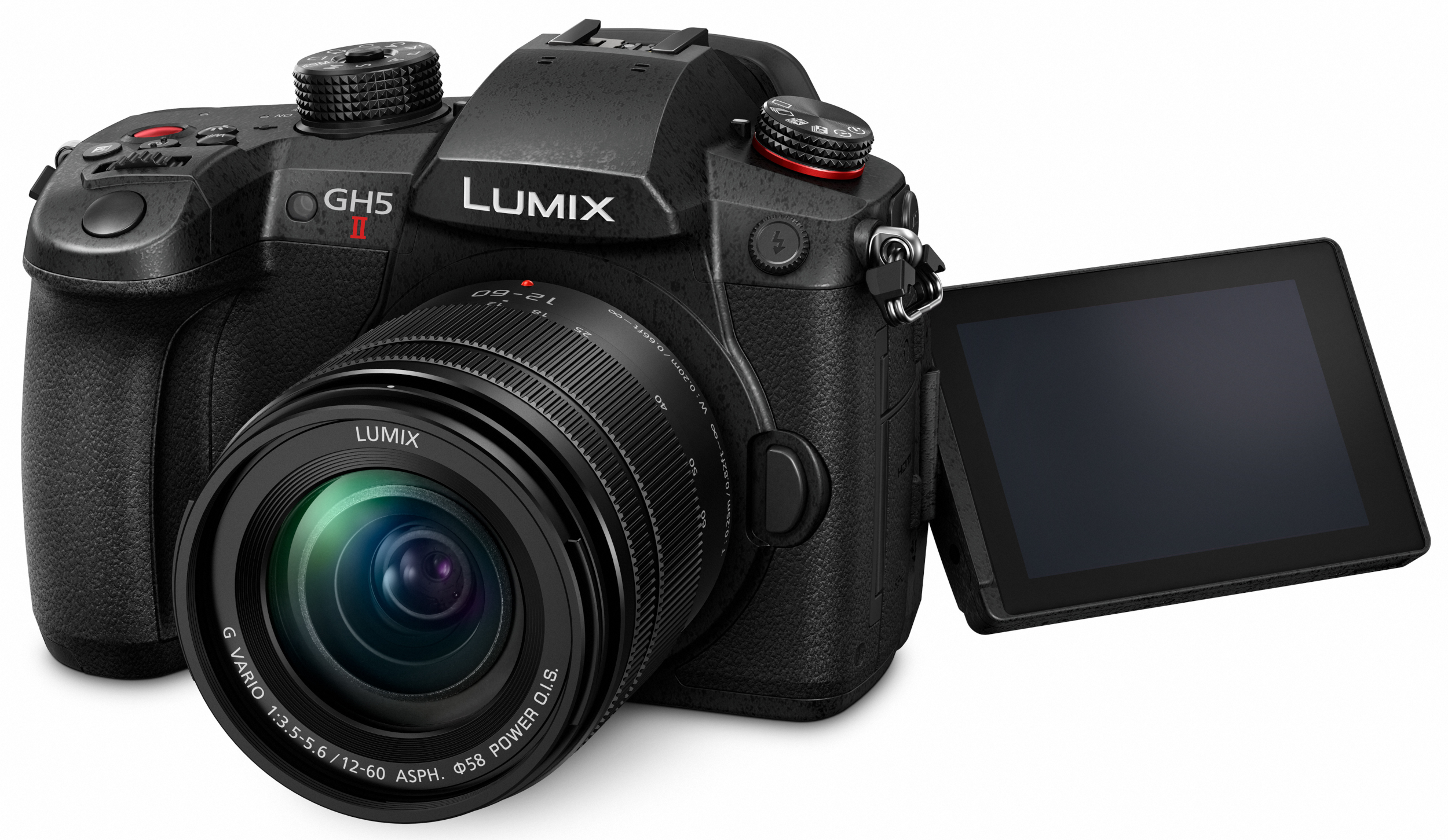 PANASONIC Set Lumix DC-GH5 II Systemkamera mit Objektiv G Vario 12-60mm f3.5-5.6 ASPH Power OIS Schwarz