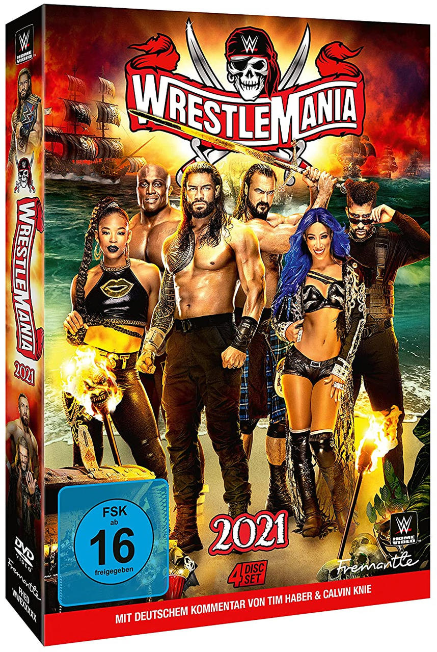 Eine DVD-Hülle mit einer Gruppe von Wrestlern auf dem Cover.