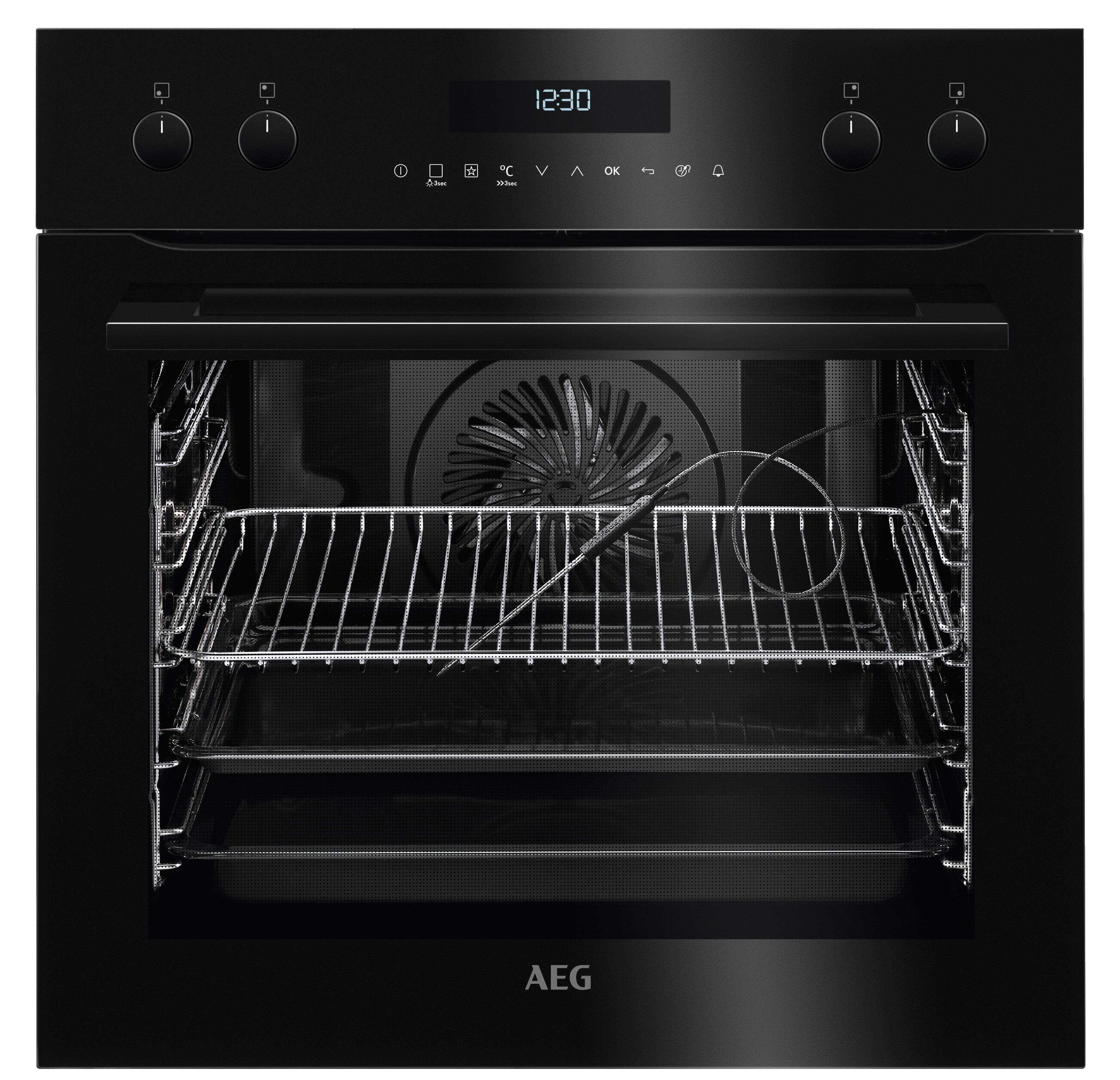 AEG HZ26B30I6R (EPS635220B+IEE64070+TR3LV) Serie 6000 SenseCook mit Kerntemperatursensor (mit Pyrolyse), Einbauherdset (Induktionskochfeld, A+, 71 l)