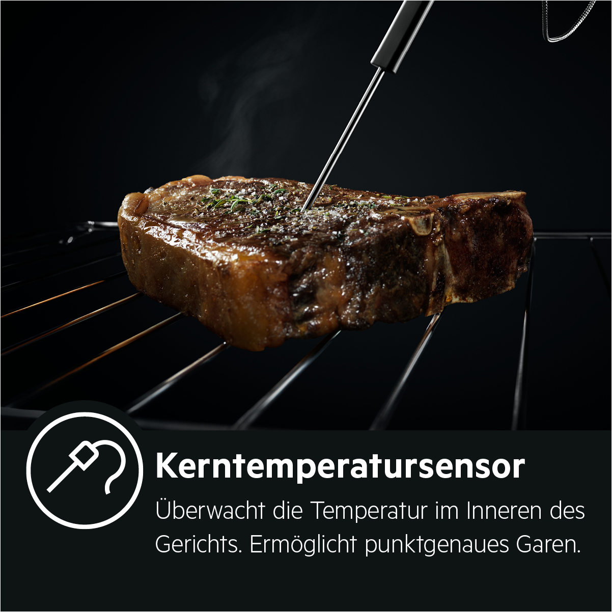 AEG HZ26B30I6R (EPS635220B+IEE64070+TR3LV) Serie 6000 SenseCook mit Kerntemperatursensor (mit Pyrolyse), Einbauherdset (Induktionskochfeld, A+, 71 l)