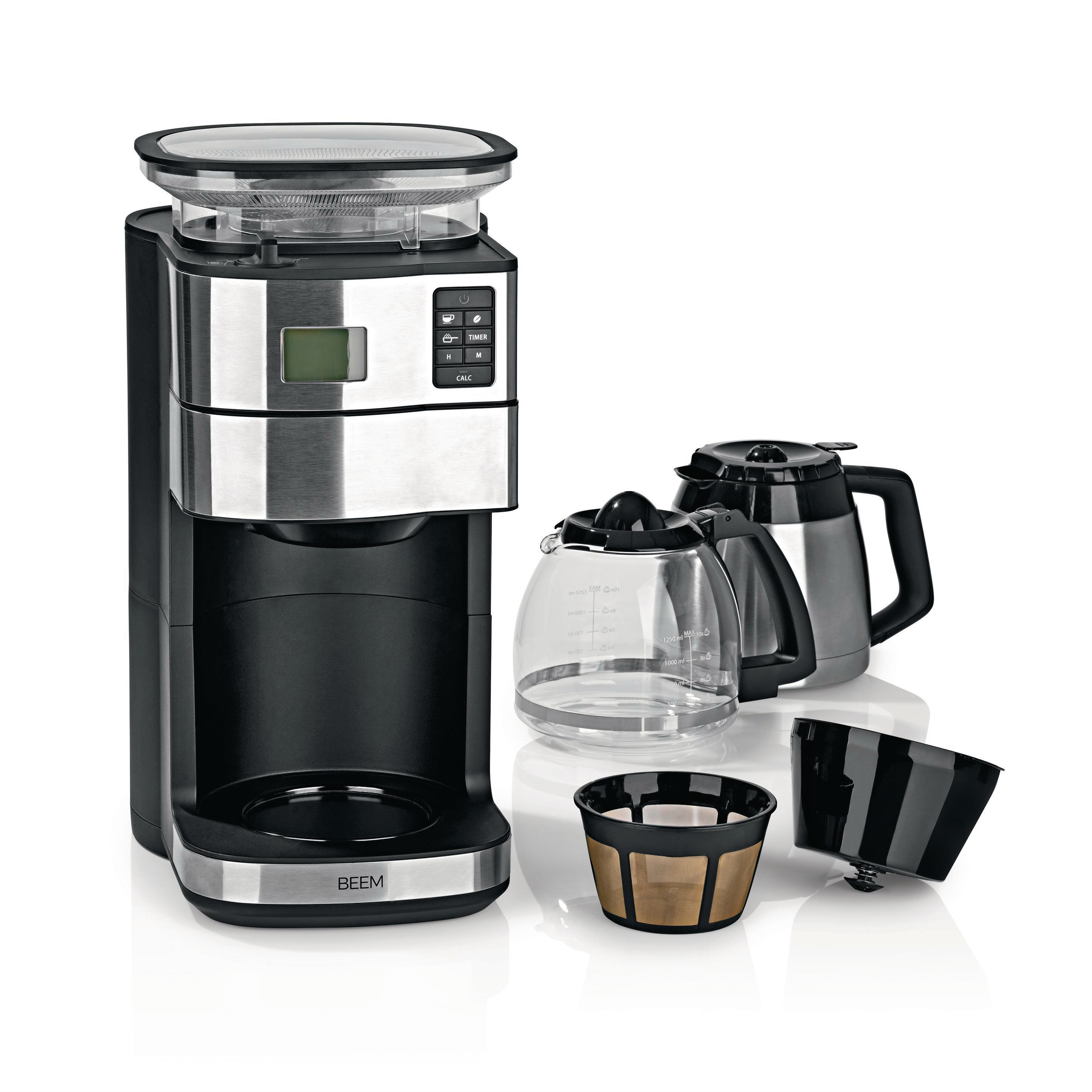 BEEM Fresh-Aroma-Perfect II DUO Kaffeemaschine Edelstahl/Schwarz