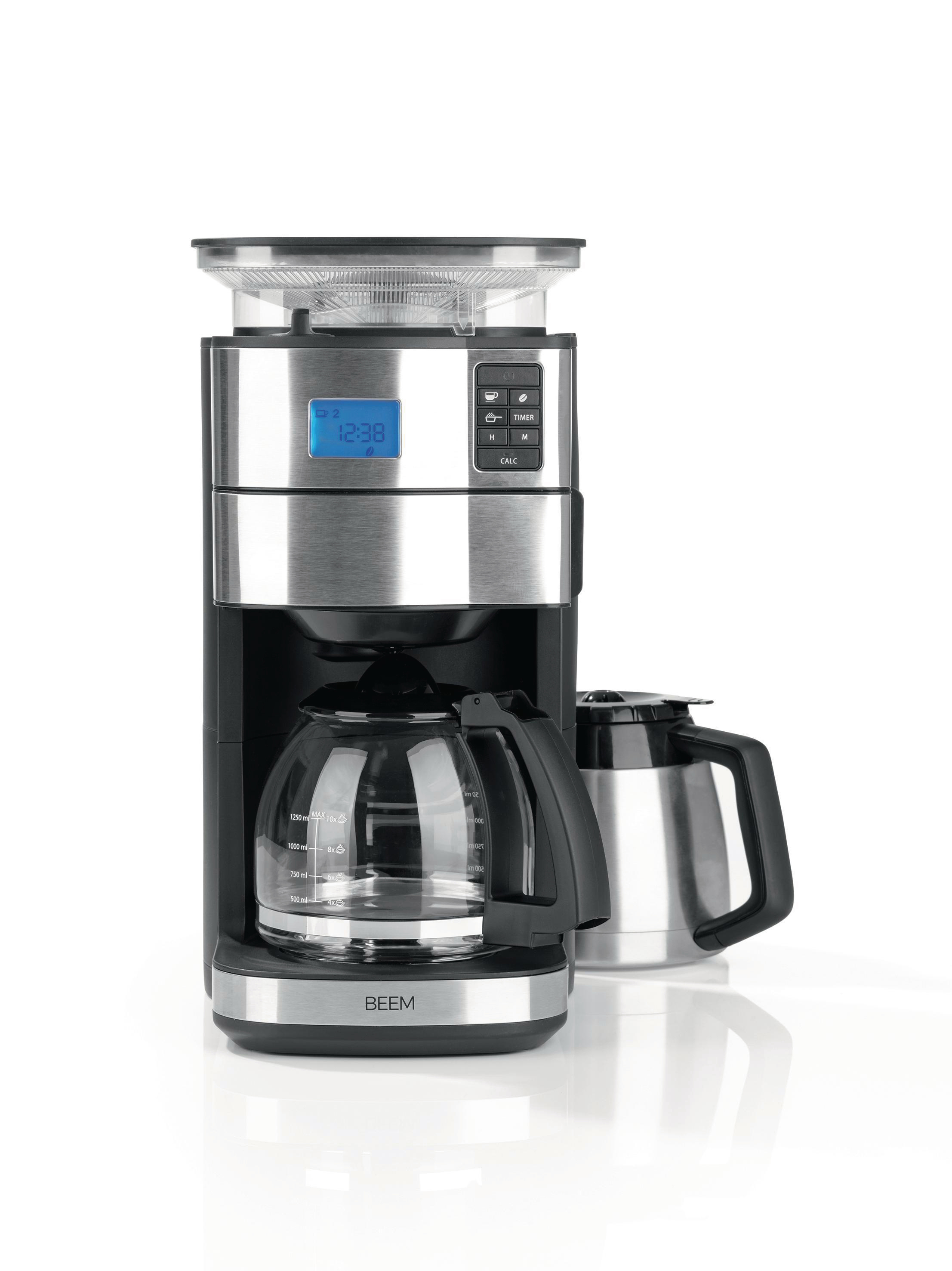 BEEM Fresh-Aroma-Perfect II DUO Kaffeemaschine Edelstahl/Schwarz