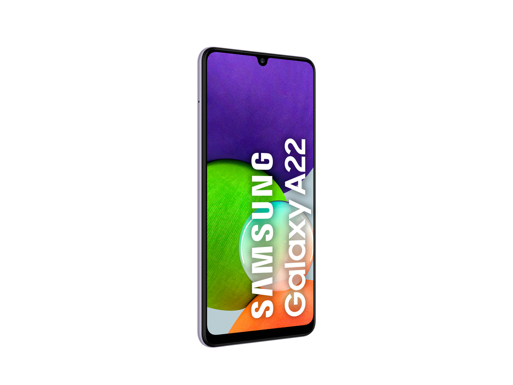 Un smartphone con un fondo verde y morado.
