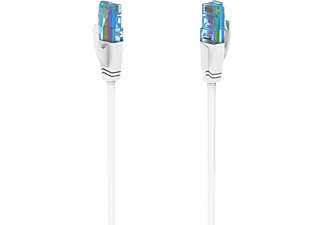 HAMA 00200674 - Netzwerkkabel, 1.5 m, Cat-6A, 10 GBit/s, Weiss