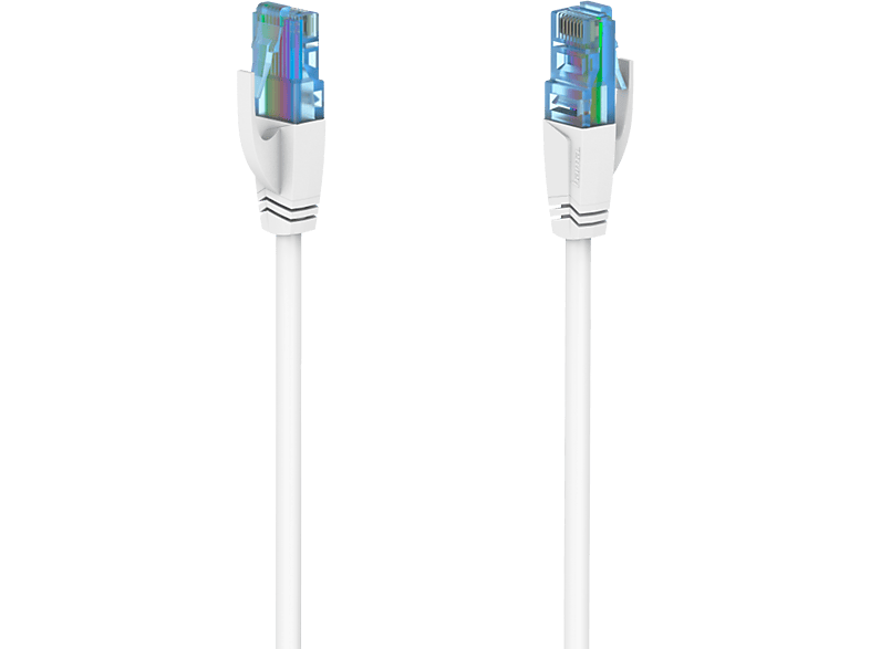 HAMA 00200674 - Netzwerkkabel, 1.5 m, Cat-6A, 10 GBit/s, Weiss
