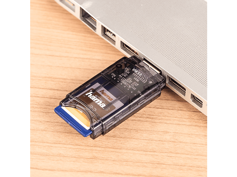 HAMA USB-3.0-Kartenleser, SD / micro SD, Anthrazit — Foto 2 von 2