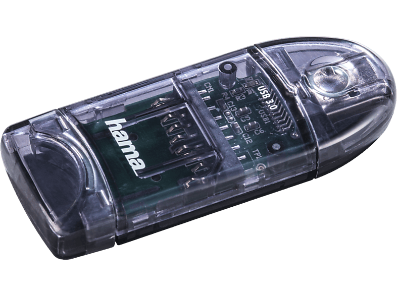HAMA USB-3.0-Kartenleser, SD / micro SD, Anthrazit