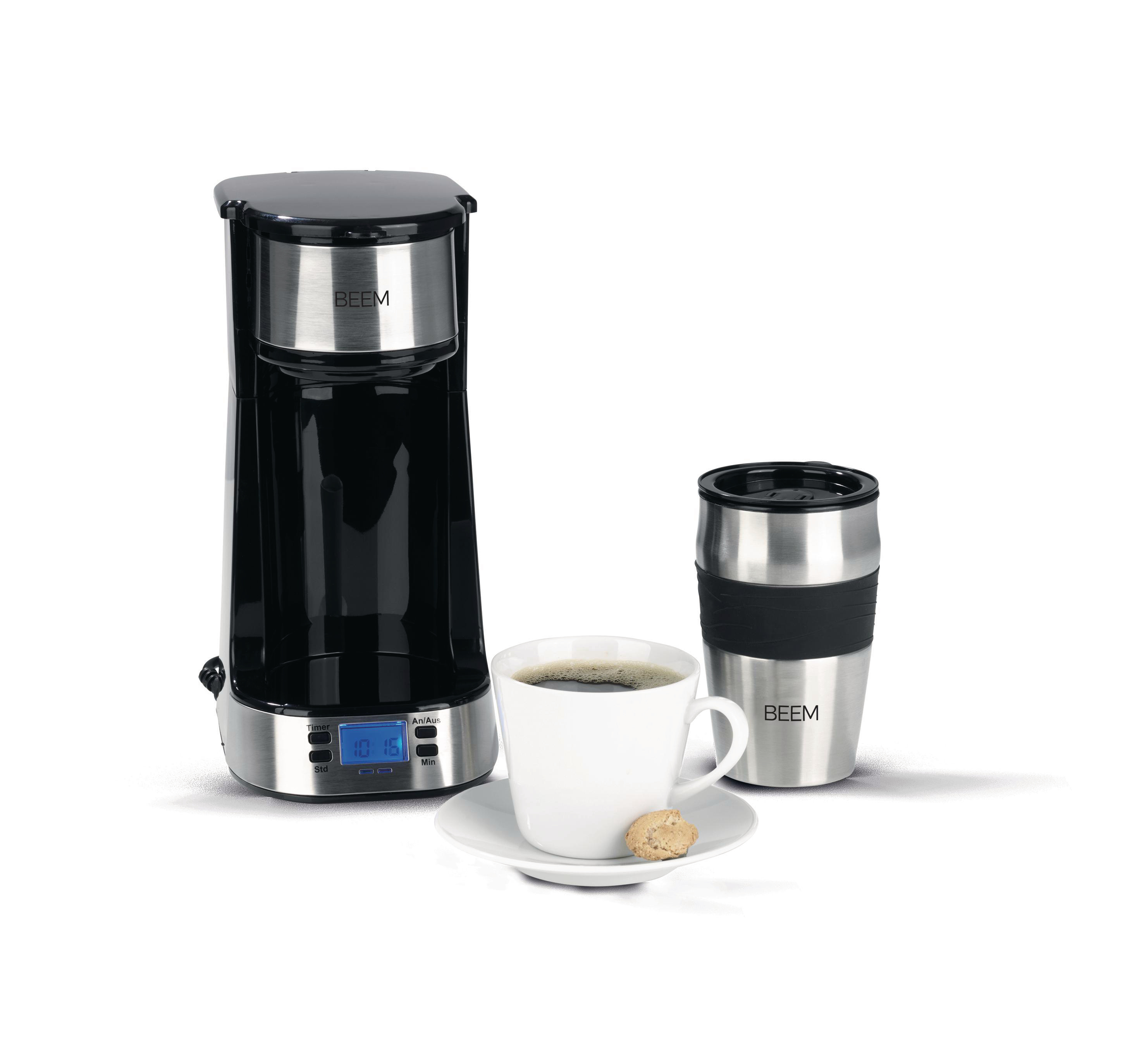 BEEM Thermo2Go Kaffeemaschine Edelstahl/Schwarz