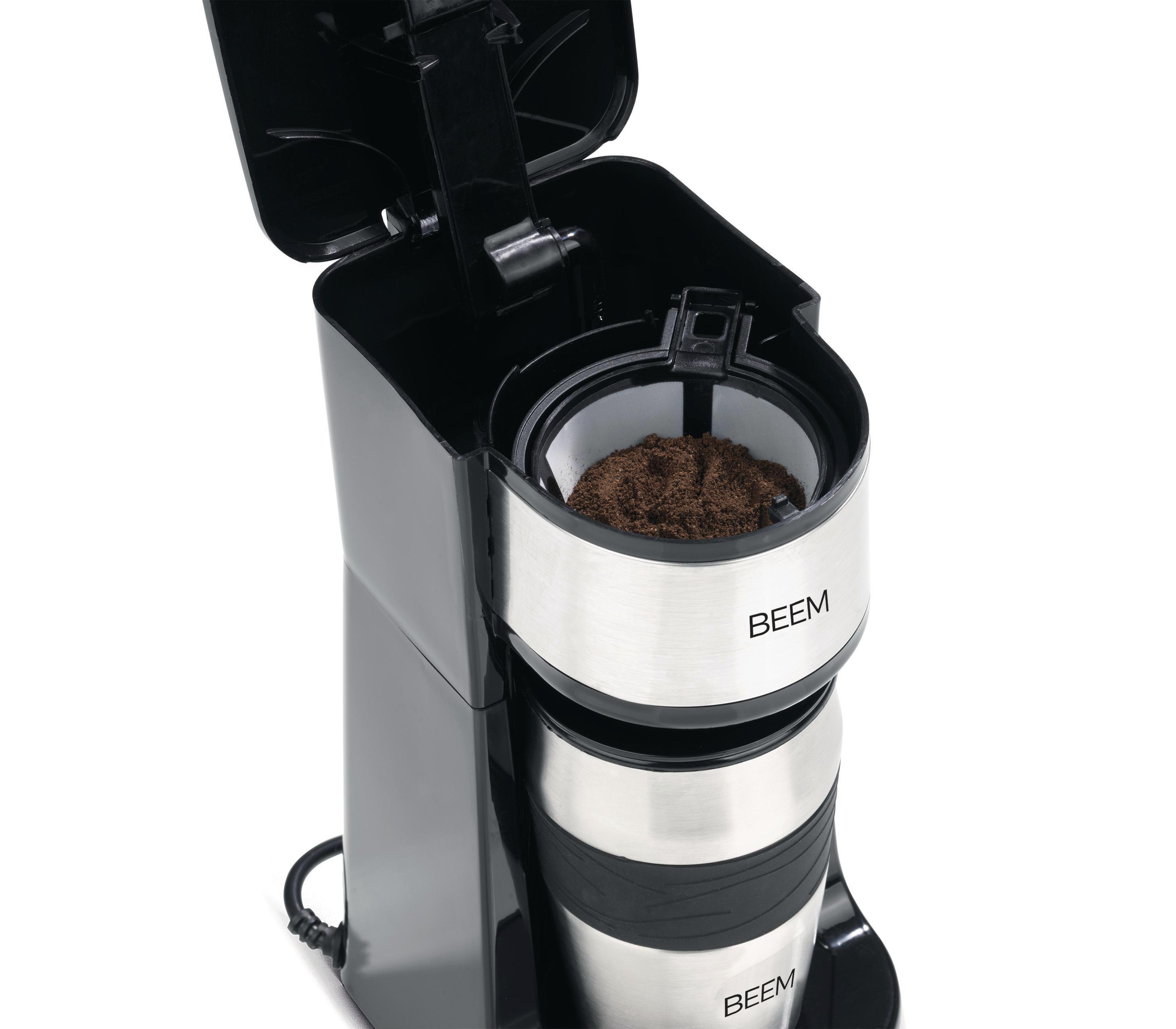 BEEM Thermo2Go Kaffeemaschine Edelstahl/Schwarz