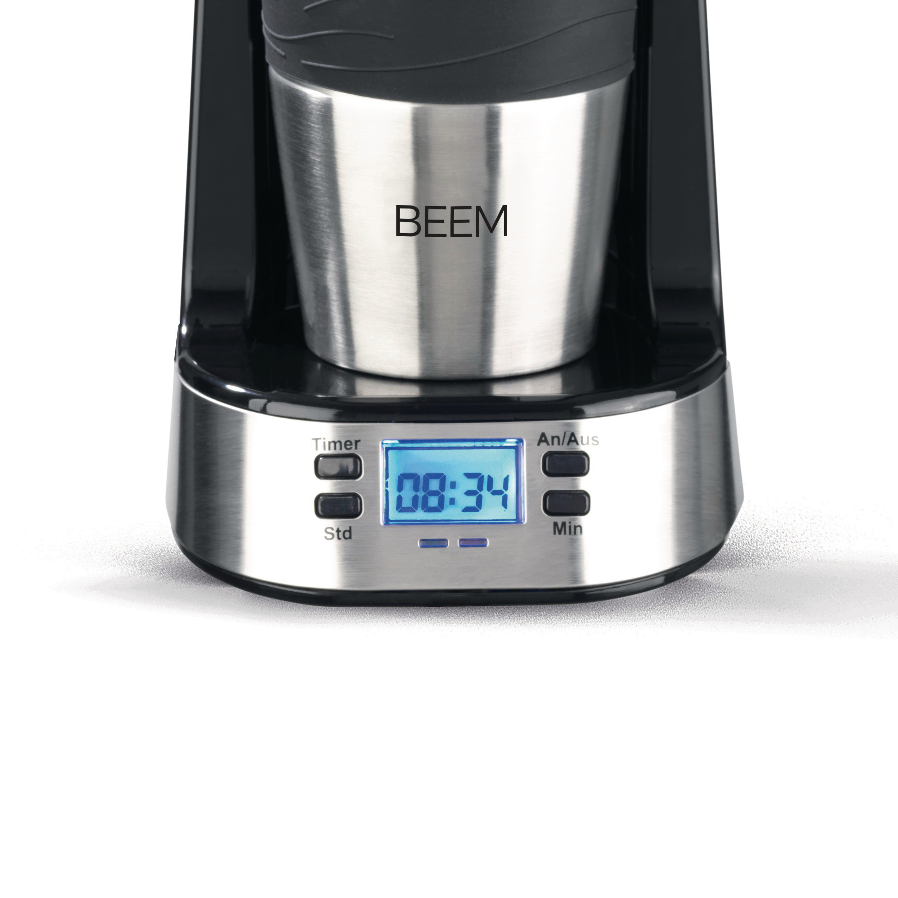 BEEM Thermo2Go Kaffeemaschine Edelstahl/Schwarz