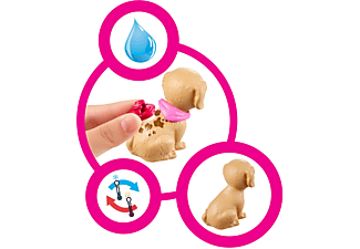 BARBIE Haustier-Salon Spielset mit Puppe, Anziehpuppe mit Zubehör Spielset Mehrfarbig