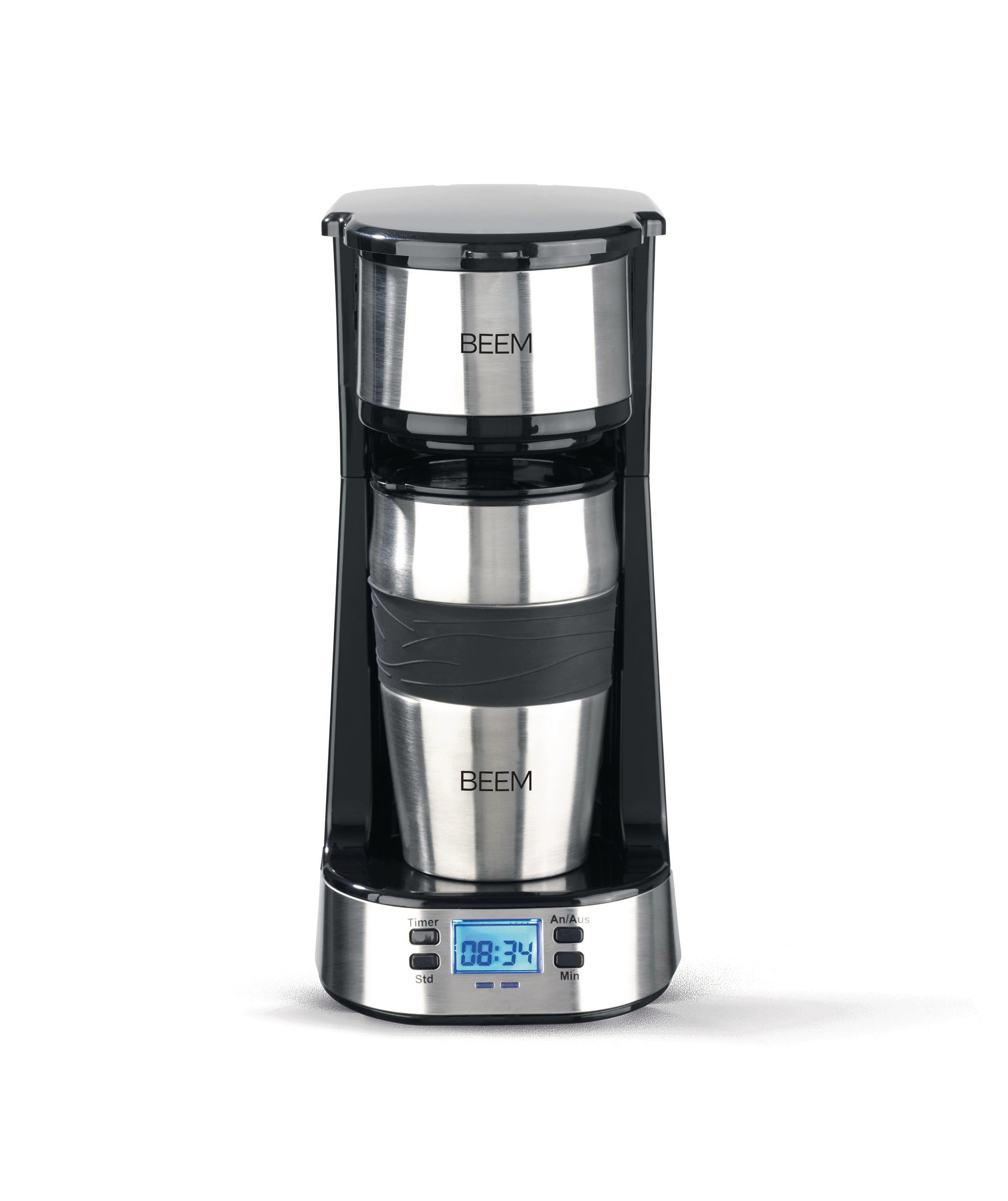 BEEM Thermo2Go Kaffeemaschine Edelstahl/Schwarz