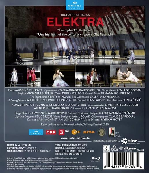 - Philharmoniker (Blu-ray) Elektra Stundyte/Welser-Möst/Wiener -