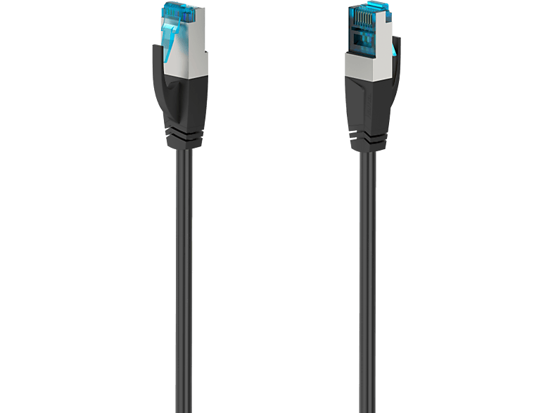HAMA 200684 - Netzwerkkabel, 15 m, Cat-6A, 10 Gbit/s, Schwarz