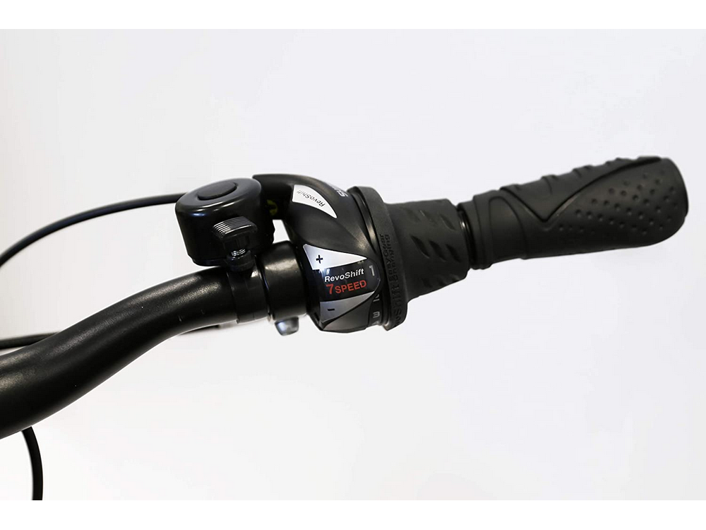 Bicicleta eléctrica - Nilox X6, 25km/h, 250W, Autonomía 80km, 21 Vel. Shimano, Negro