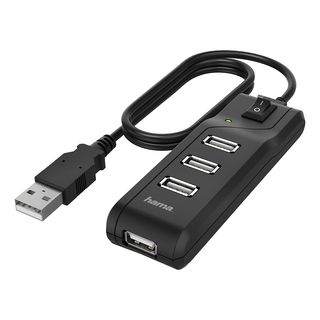 HAMA 00200118 - USB-Hub (Schwarz)