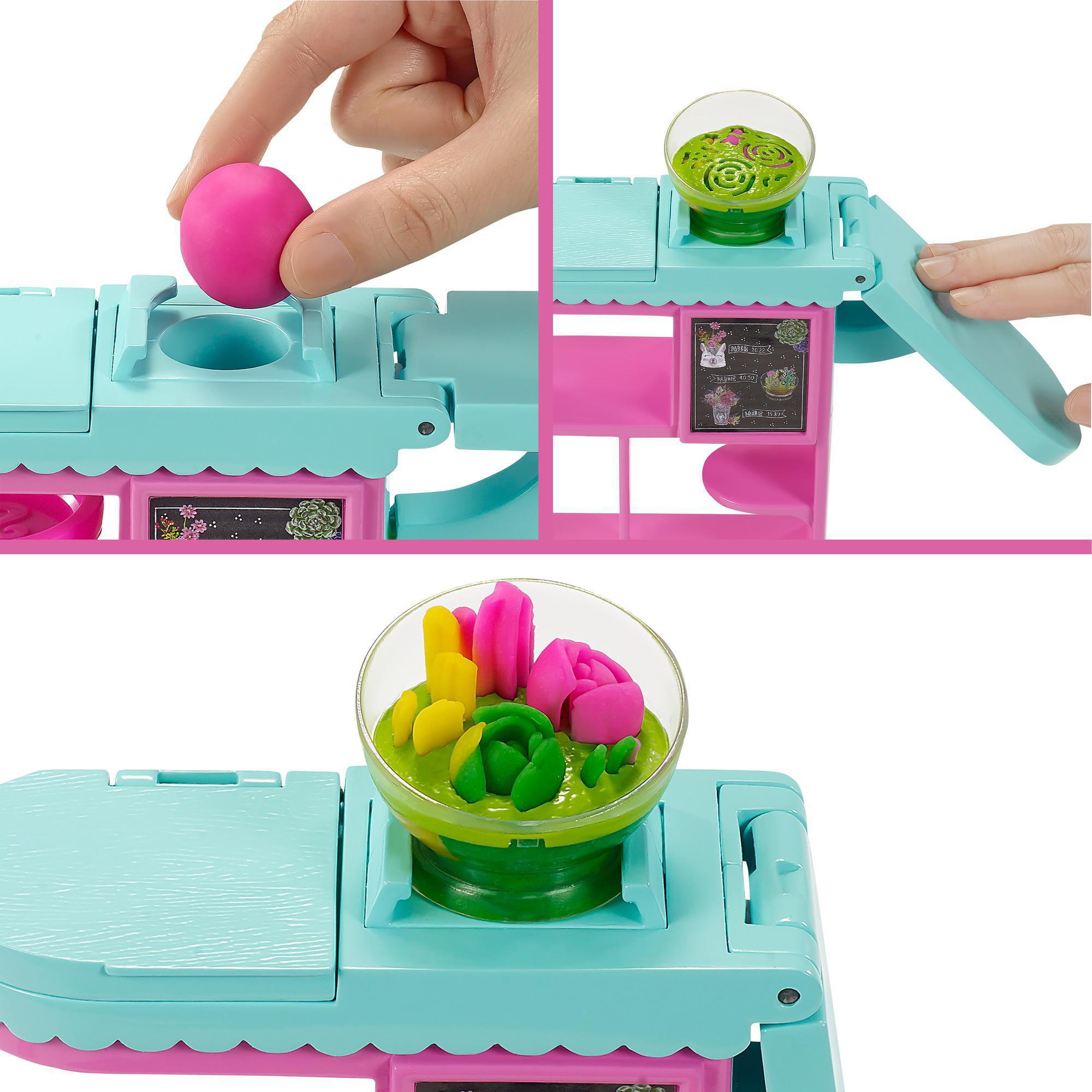 BARBIE Floristin-Puppe, Spielset mit Knete und Zubehör Spielzeugpuppe Mehrfarbig