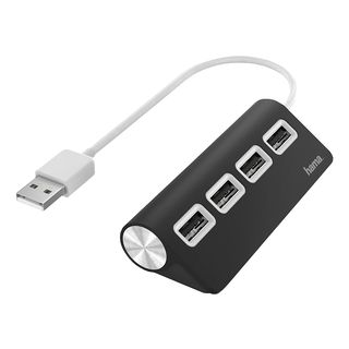 HAMA 00200119 - Hub USB (Noir/Blanc/Argent)