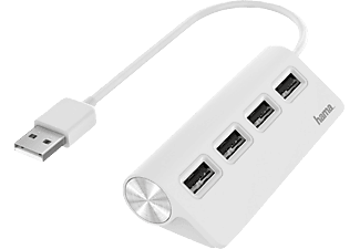 HAMA 00200120 - Hub USB (Blanc/Argent)