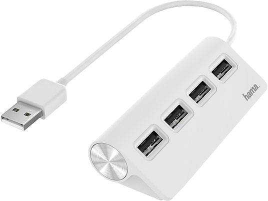 HAMA 00200120 - Hub USB (Bianco/Argento)