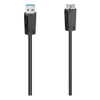 HAMA 200626 - Câble micro USB, 0.75 m, 5 Gbit/s, Noir