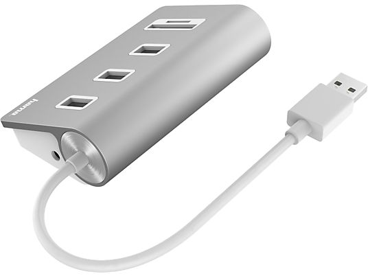 HAMA 00200124 - Hub USB (Bianco/Argento)