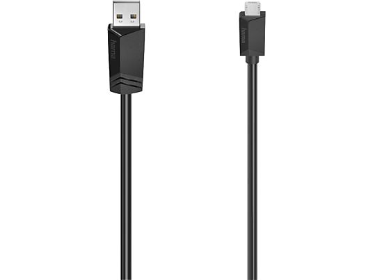 HAMA 200609 - Câble micro USB, 3 m, 480 Mbit/s, Noir