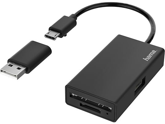 HAMA 00200125 - USB-OTG-Hub (Schwarz)