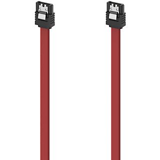 Cable SATA - Hama 00200739, Serial-ATA III, 6 Gbit/s, 45 cm, Rojo