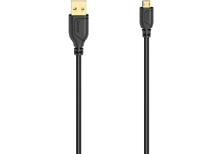 HAMA 200610 - Micro-USB-Kabel, 0.75 m, 480 Mbit/s, Schwarz