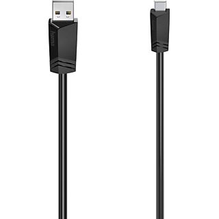 HAMA 200605 - Mini-USB-Kabel, 0.75 m, 480 Mbit/s, Schwarz