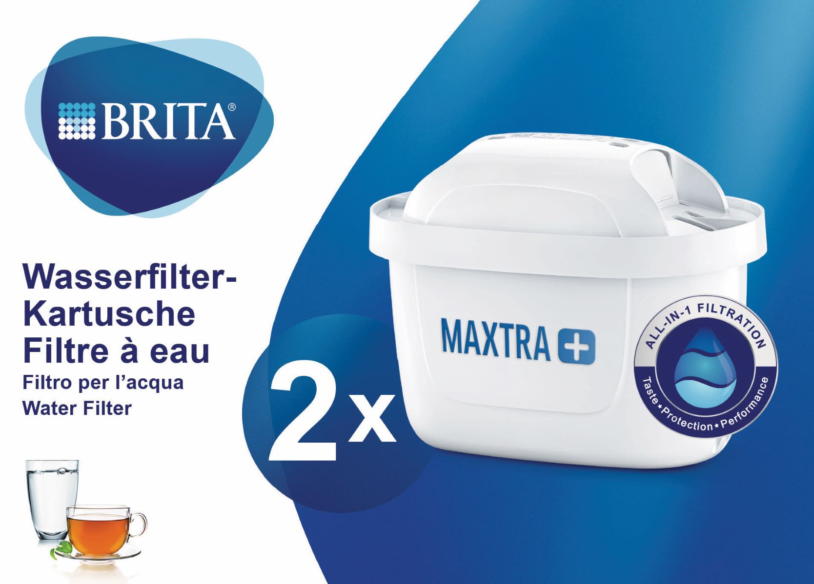 BRITA Waterfilterpatroon MAXTRA+ 2-Pack (1023118)