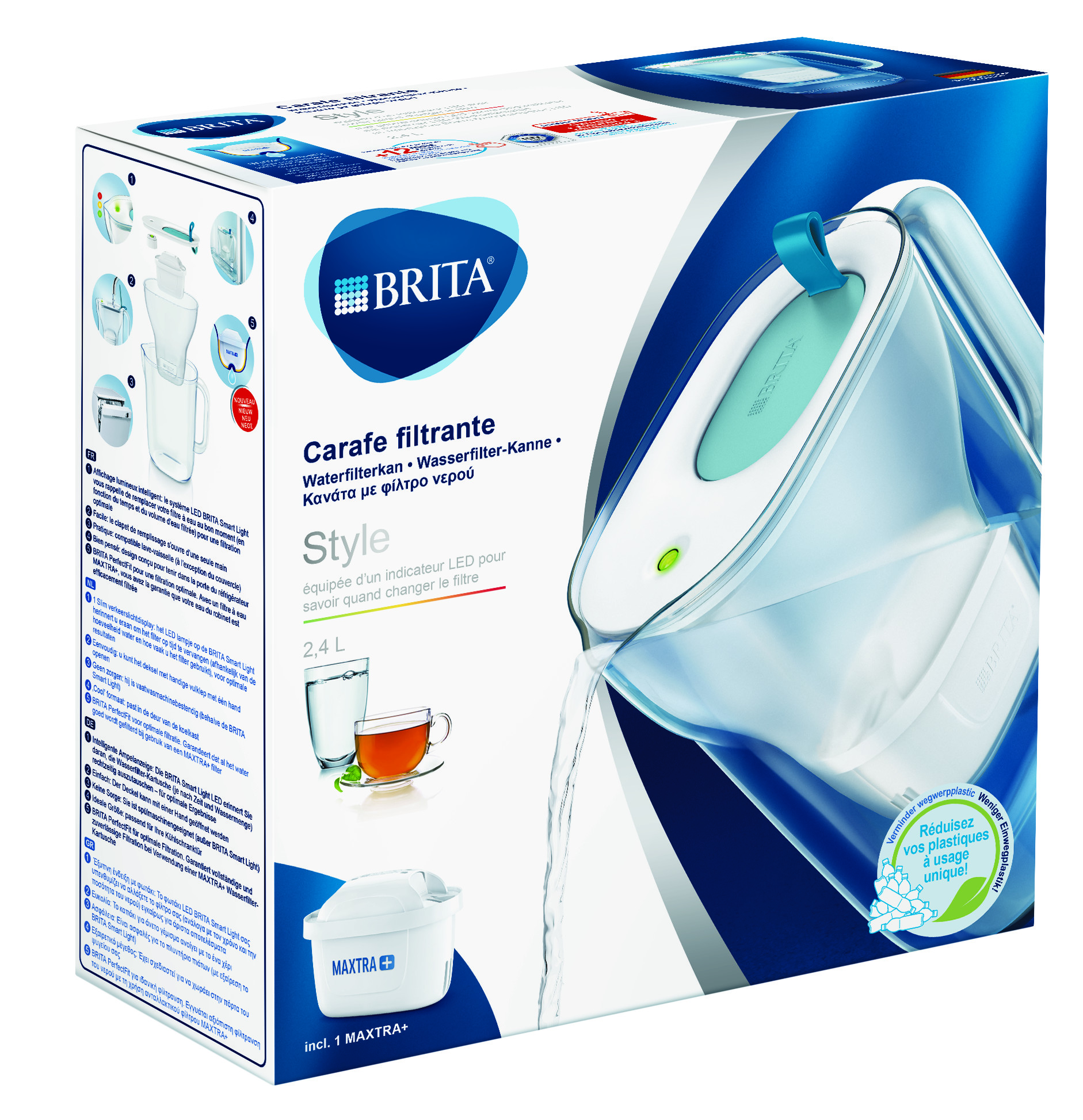 BRITA Waterfilterkan Style Cool Blue (1021886)